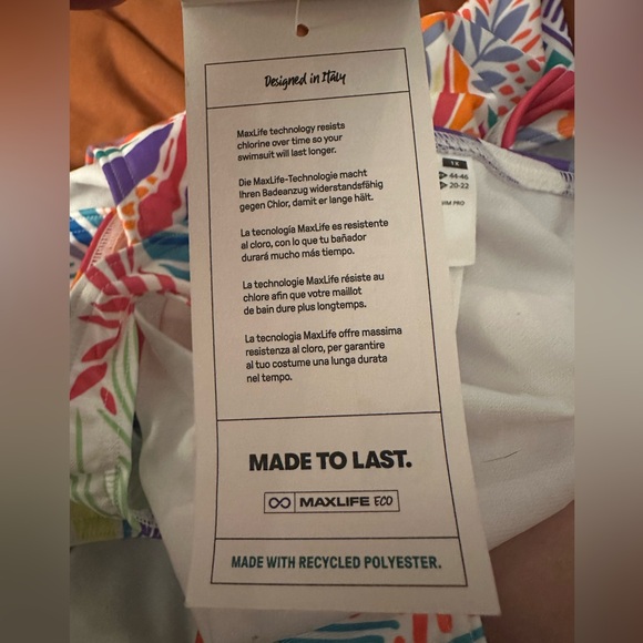 ARENA Allover Pro Back Plus One Piece swimsuit NWT - Picture 6 of 6